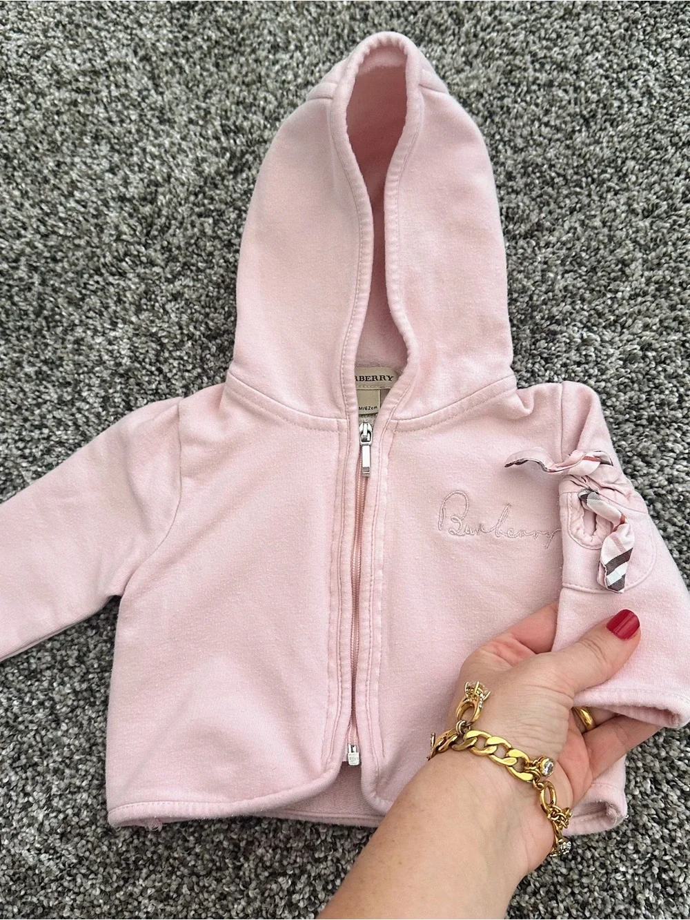 0-3 Months NB Authentic BURBERRY Baby Girls Set Jacket Top Leggings Ice Pink Lot